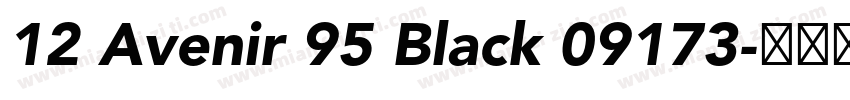 12 Avenir 95 Black 09173字体转换